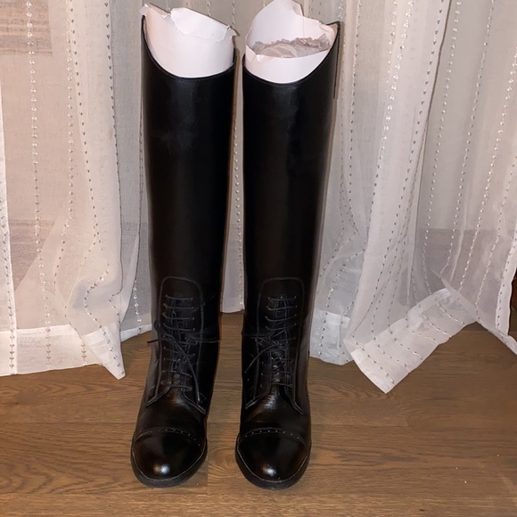 Equistar Footwear Showmaster Field Boot - Black - Ladies 9 Slim - Picture 1 of 14